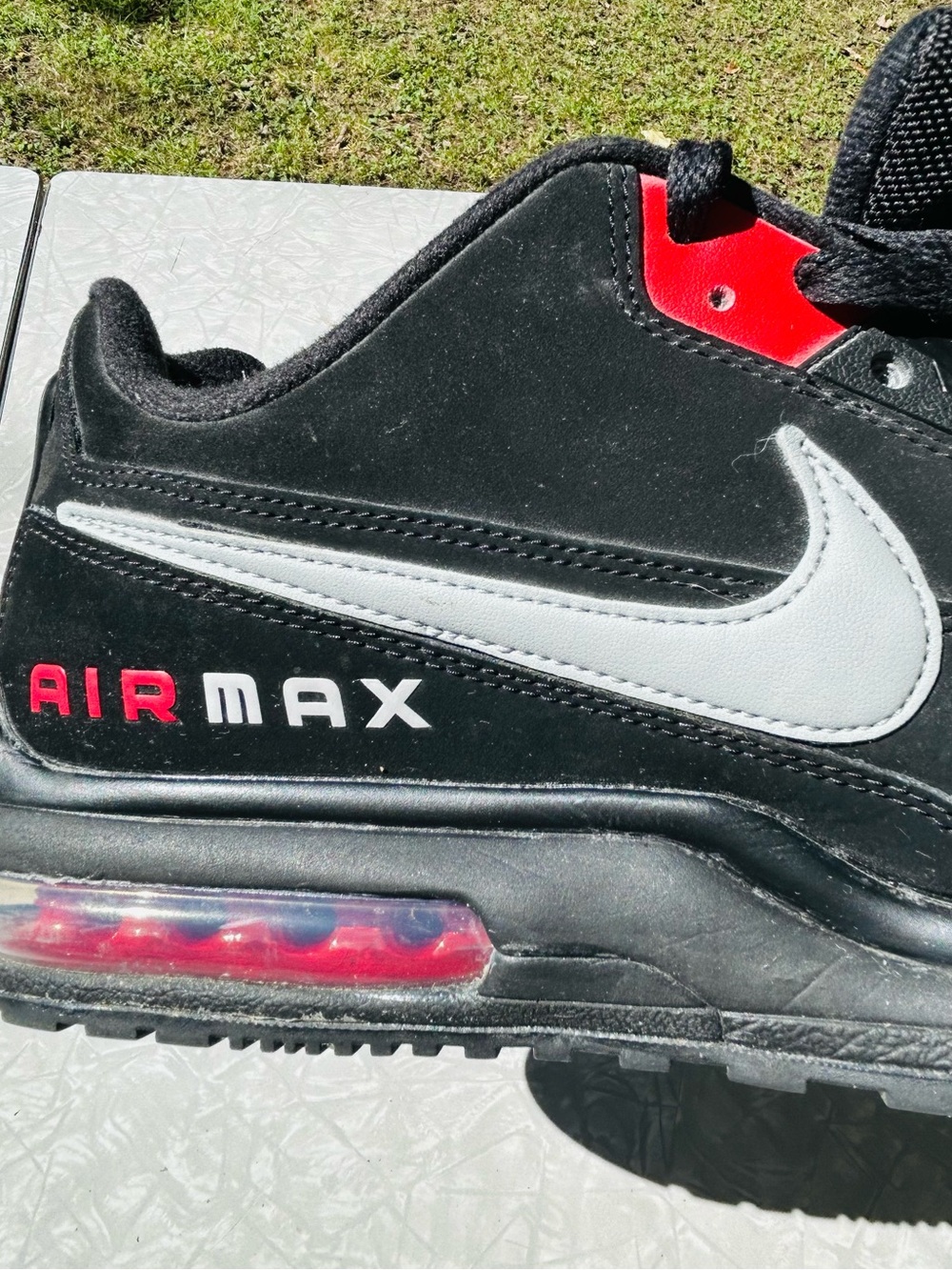 Men’s Nike Air Max LTD 3 size 12 Black, Red & Silver Low-Top Sneakers